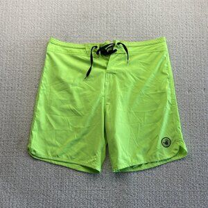 Body Glove Vapor X Board Shorts Neon Green Stretch Men 36 Beach Swimming